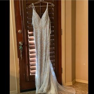 Sky blue gown